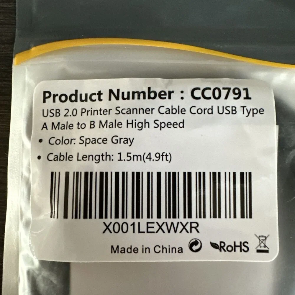USB 2.0 Printer Cable by Cable Creation – High Speed Data Transfer